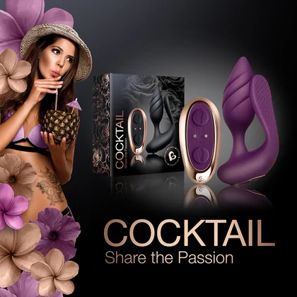 Vibrator Dublu Cocktail Couples Toy Burgundy Mov