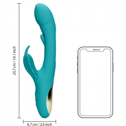 Vibrator Fluture G 3 Motoare Peste 10 Moduri Reîncărcabil Albastru