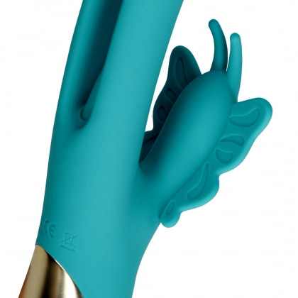 Vibrator Fluture G 3 Motoare Peste 10 Moduri Reîncărcabil Albastru