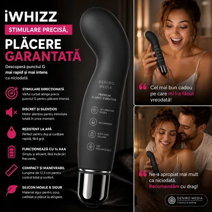 Vibrator iWhizz G 12.5cm Negru