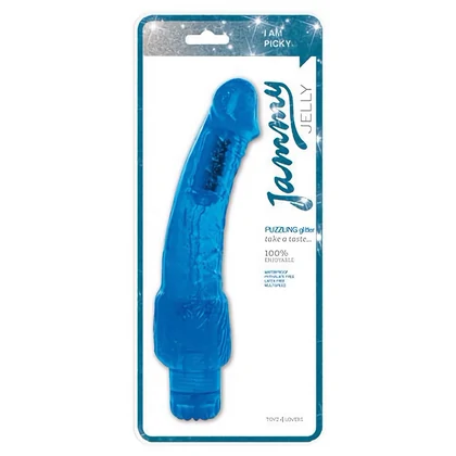 Vibrator Jelly Puzzling Glitter Albastru