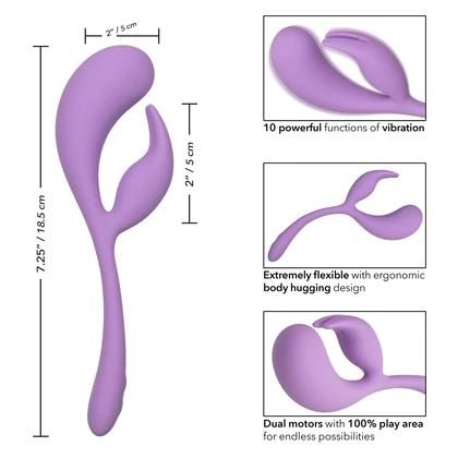 Vibrator Liquid Silicone Dual Flicker Mov
