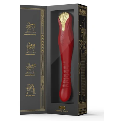 Vibrator Punctul G King Vibrating Thruster Roșu