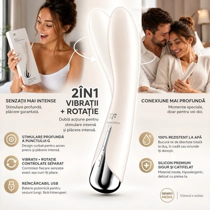 Vibrator Punctul G Satisfyer Spinning Vibe 1 Alb
