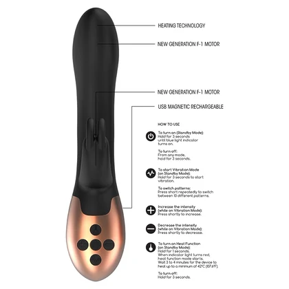Vibrator Rabbit Heating Opulent Negru
