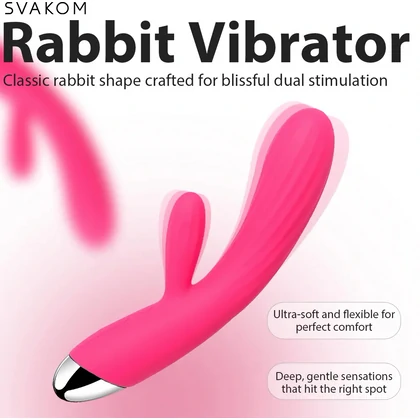 Vibrator Rabbit Încălzire Svakom Angel Roz