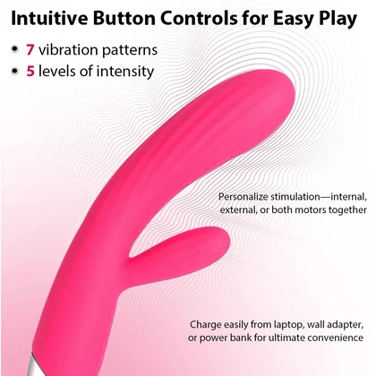 Vibrator Rabbit Încălzire Svakom Angel Roz