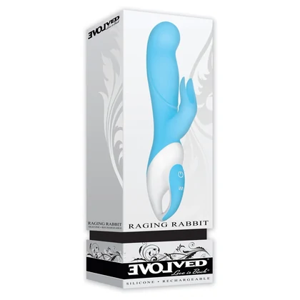 Vibrator Raging Rabbit Albastru 20.3cm