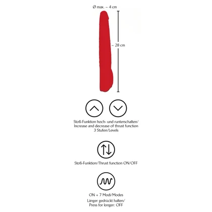 Vibrator Red Push Roșu