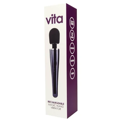Vibrator Reincarcabil Vita Magic Wand Negru