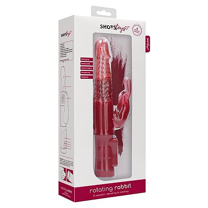 Vibrator Rotating Rabbit Roșu