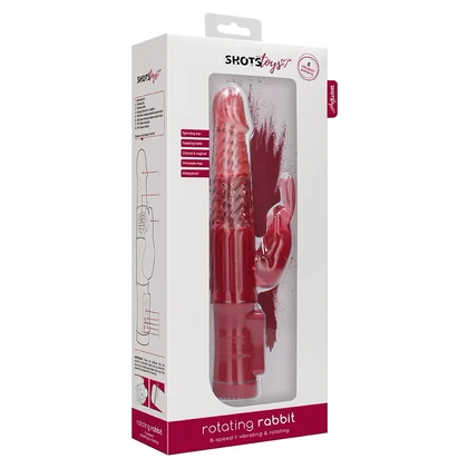 Vibrator Rotating Rabbit Roșu