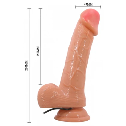 Vibrator Rotativ Barbara Ken 8.3 cm, cu Ventuză