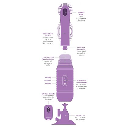 Vibrator ThrustHer Fantasy Love Cu Împingere Mov