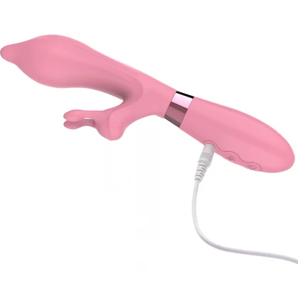 Vibrator ToyJoy Love Rabbit Roz Reîncărcabil