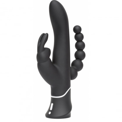 Vibrator Triplu Happy Rabbit Negru