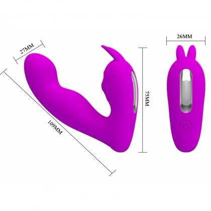 Josephine Vibrator Dublu Pentru Punctul G și Clitoris Mov
