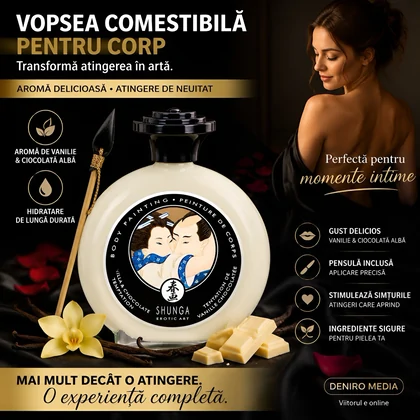 Vopsea Masaj Comestibilă Ciocolată-Vanilie 100ml