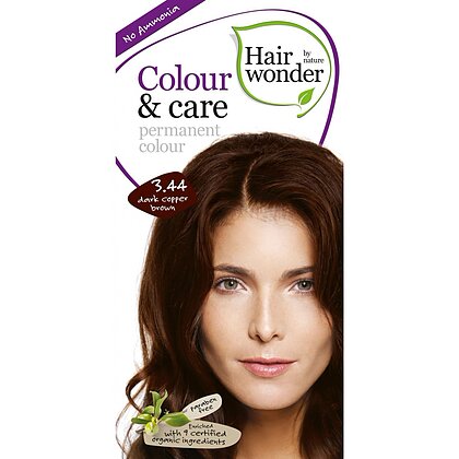 Vopsea Păr Naturală Colour And Care 3.44 Dark Cooper Brown Hairwonder