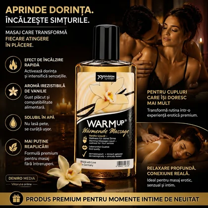 Ulei Masaj Romantic Senzație De Cald Cu Vanilie 150ml