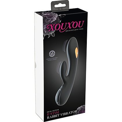 Xouxou Rabbit E Stim, 10+10 Moduri, Reîncărcabil Negru