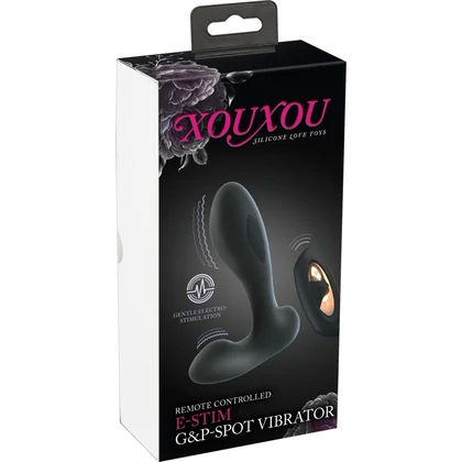 XOUXOU RC E-Stim Punct G Și P - 10+10 Moduri, Reîncărcabil Negru