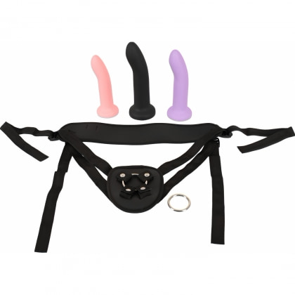 Your Strap-On Collection – Ham Ajustabil + 3 Elemente S-L Negru