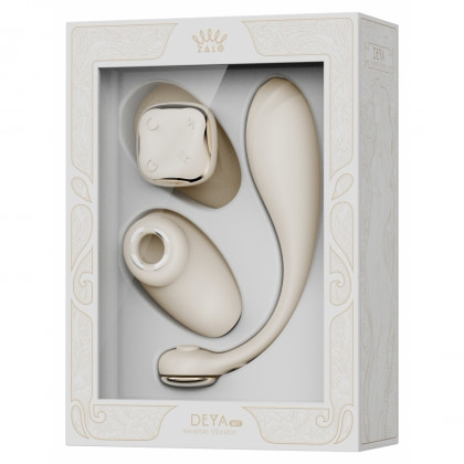 Vibrator DEYA Purtabil cu Telecomandă și Suctiune Alb