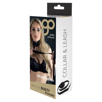 Zgardă și Lesă din Piele Guilty Pleasure Negru