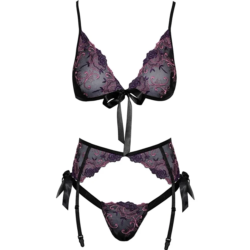 Set Kissable Crystina Negru S-M