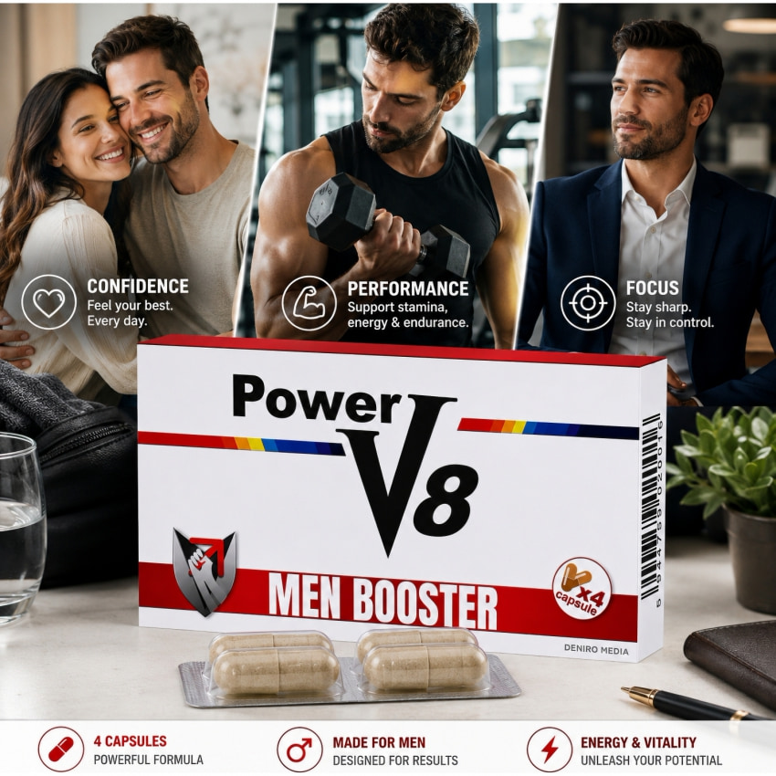 4 Pastile Pentru Erecție Și Vigoare Power V8