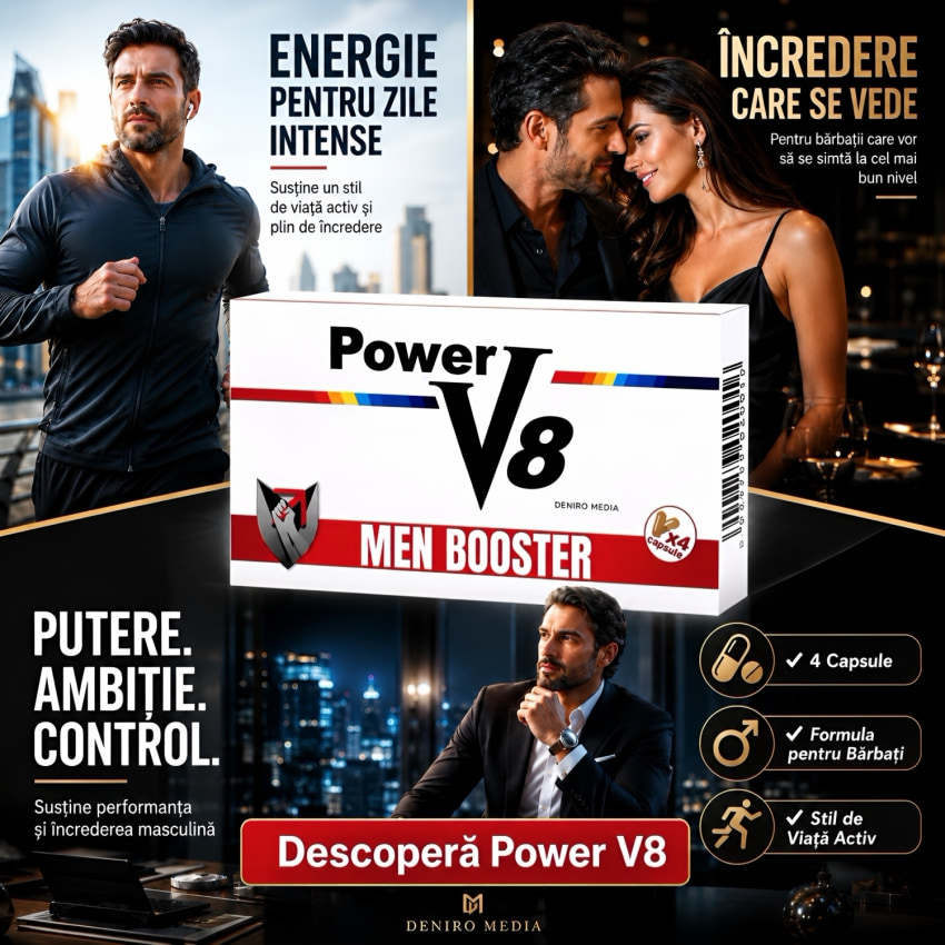4 Pastile Pentru Erecție Și Vigoare Power V8