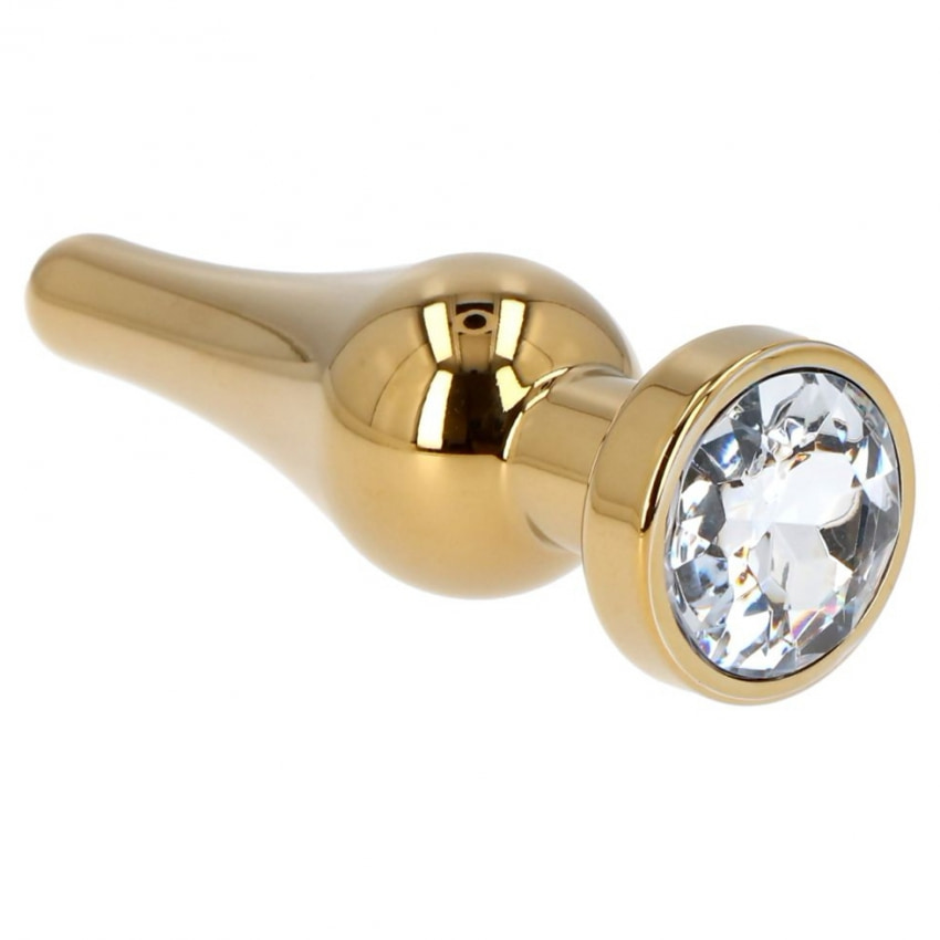 Plug Anal Mini 10 cm Auriu cu Bijuterie Toyz4lovers