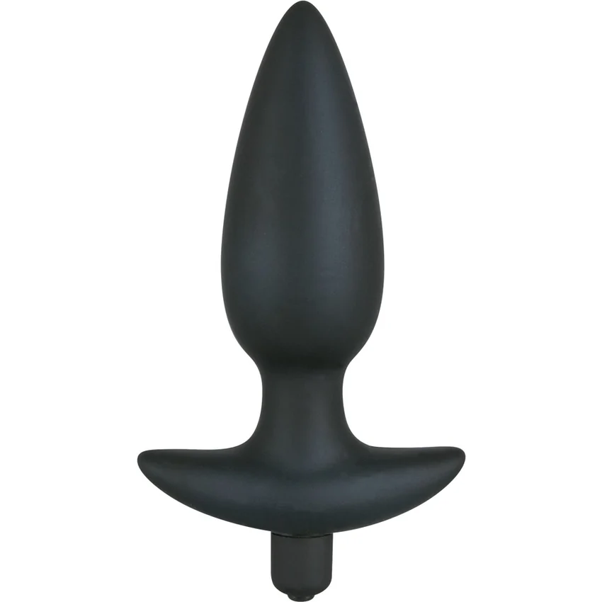 Anal Plug Cu Vibrații Black Velvet Large Negru