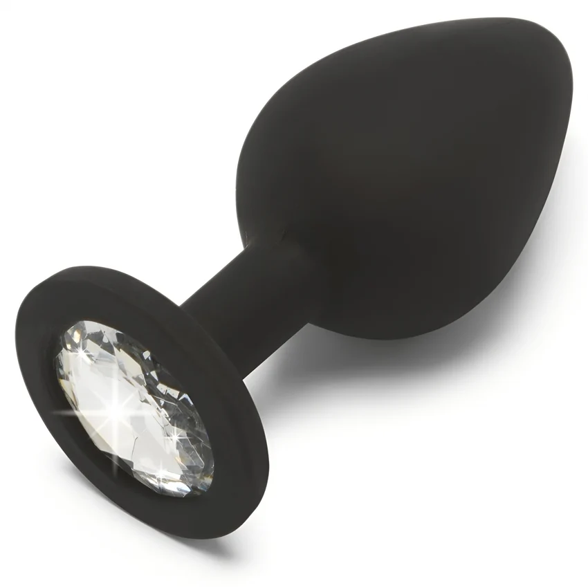 Anal Plug Diamond Jewel Medium Negru
