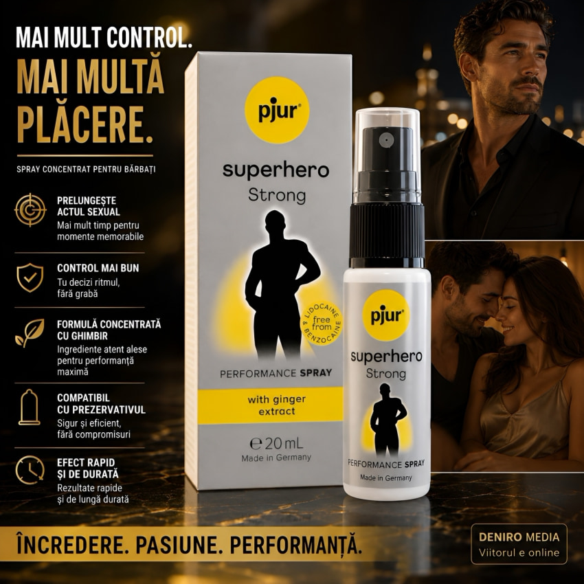Anti Ejaculare înainte de vreme Atomizator Pjur Superhero Strong 20ml
