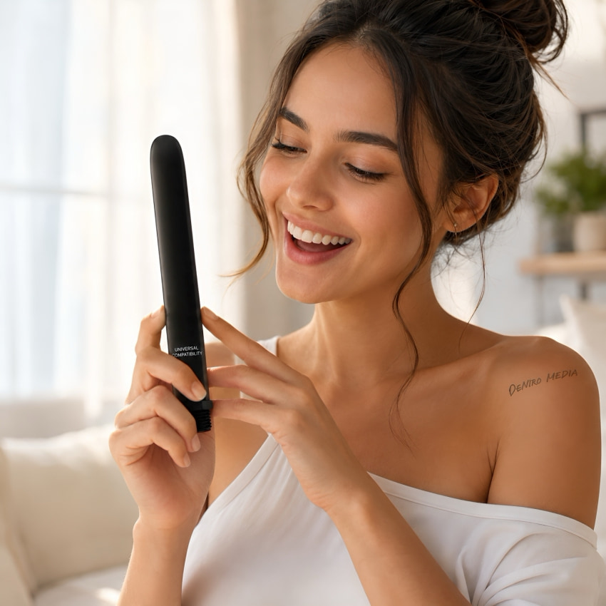 Aparat Pentru Curățare Intimă Din Silicon Negru
