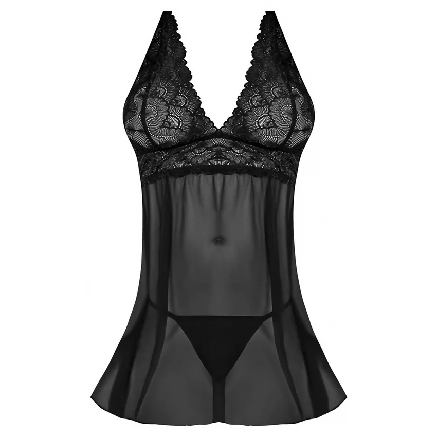 Babydoll Magic Silk Fly Away Negru S-M