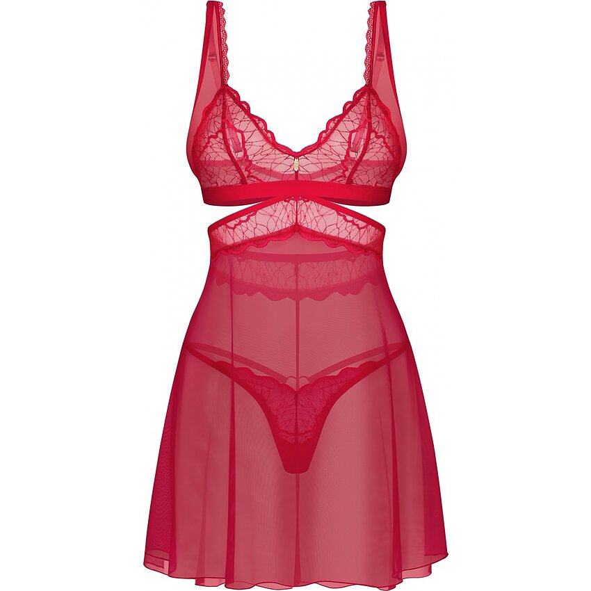 Babydoll Obsessive Cupide Desir Roșu S-M
