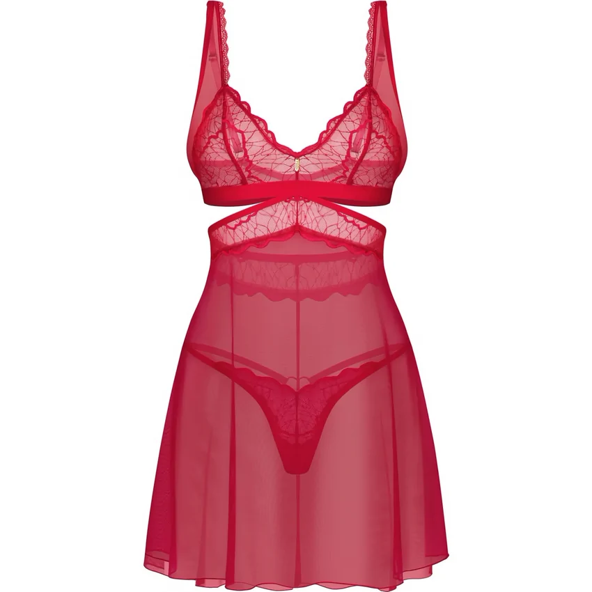 Babydoll Obsessive Cupide Desir Roșu S-M