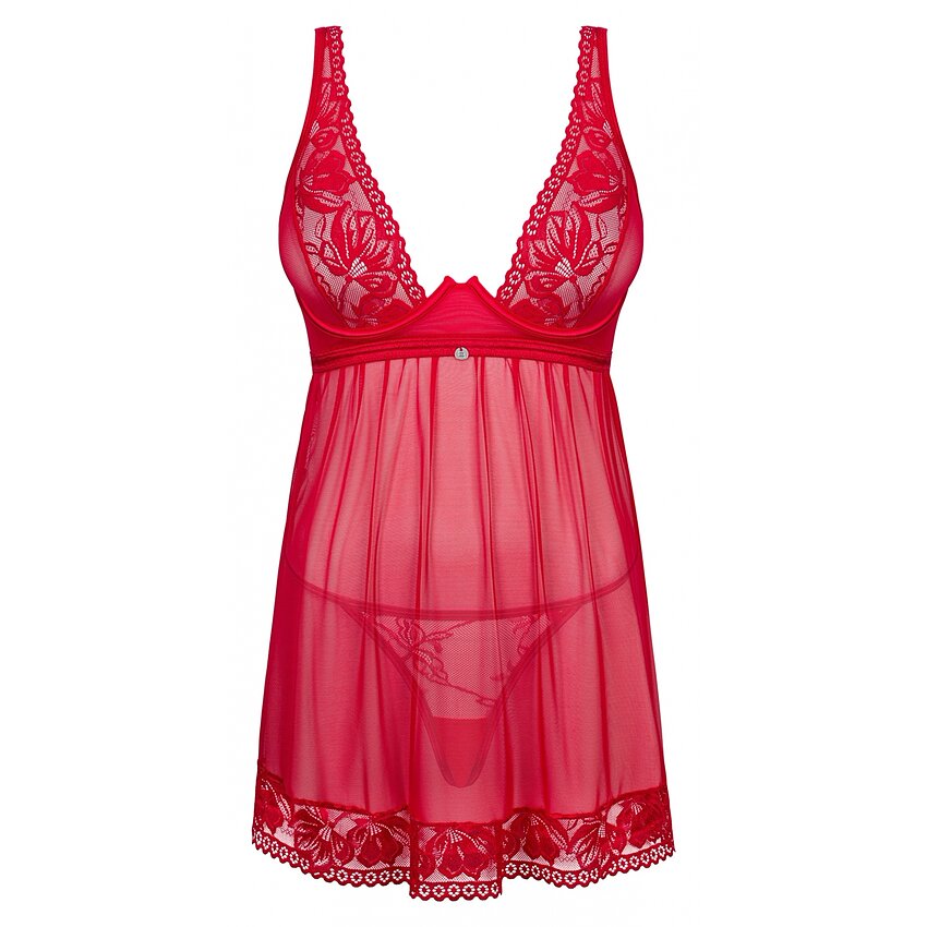 Babydoll Obsessive Lacelove Roșu XS-S