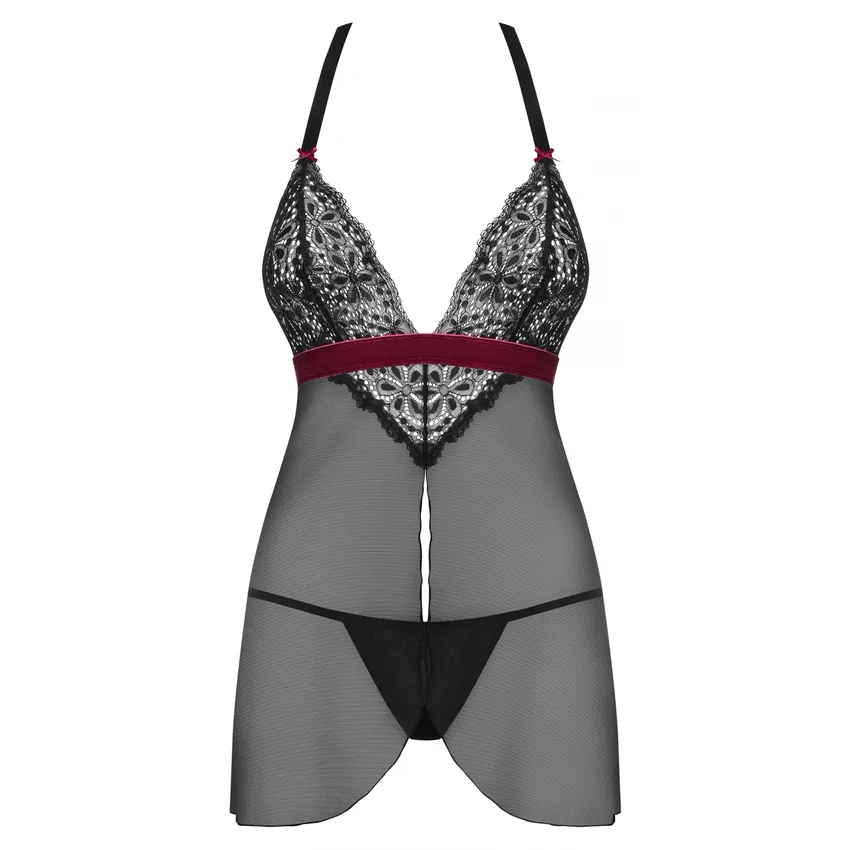 Babydoll Obsessive Rossita Negru L-XL