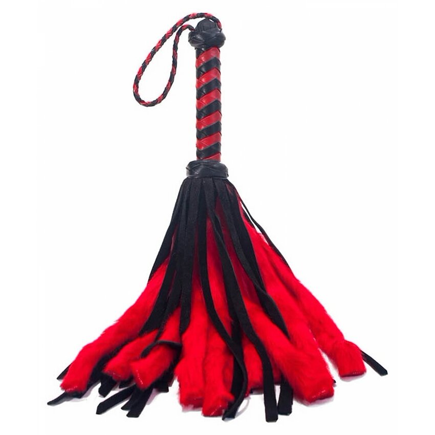 Bici Piele Mini Flogger Roșu