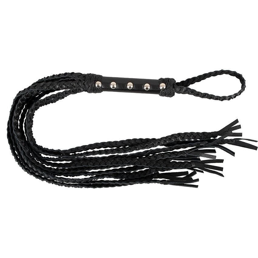 Bici ZADO Cat-O-Nine cu 9 Cozi Piele 70cm Negru