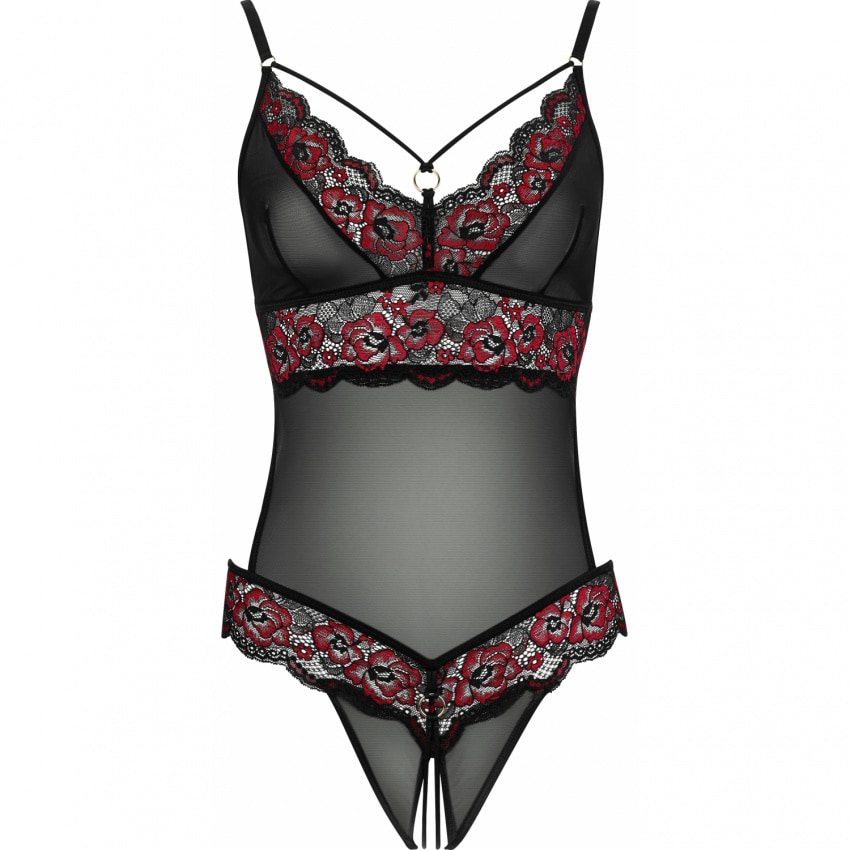 Body Decupat Cottelli Collection Lauren Negru S-M