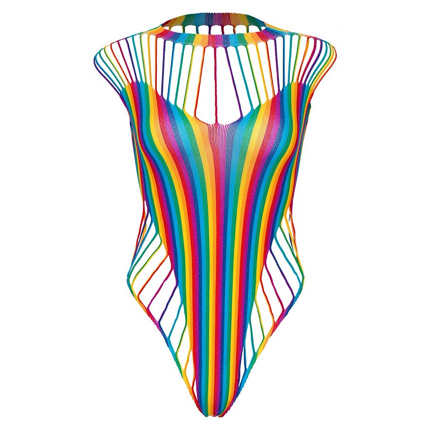 Body Leg Avenue Shredded Opaque Multicolor XS-L