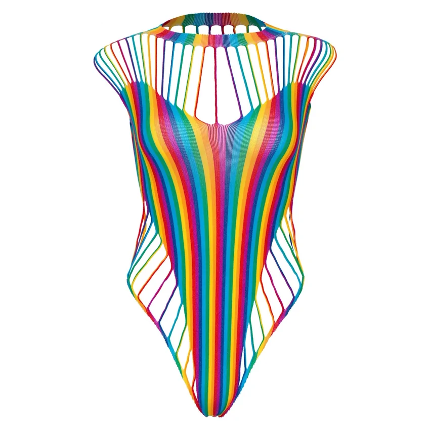 Body Leg Avenue Shredded Opaque Multicolor XS-L