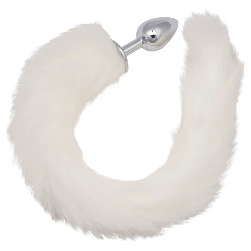 CalExotics Running Wild – Plug Metalic cu Coadă Albă 36.75cm