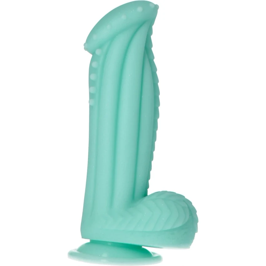 Captain Squirtino Dildo Monster Flexibil cu Ventuză Verde