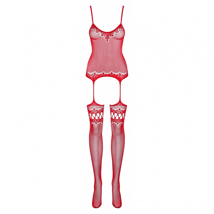 Catsuit Obsessive F214 Roșu S-L